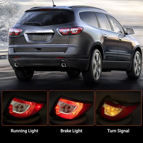 Image of FIONE Tail lights assembly for Chevy Traverse 2013 2014 2015 2016 2017 Outer Right Passenger Side Rear Tail Light Halogen Taillight 84266020 23301757 GM2805112