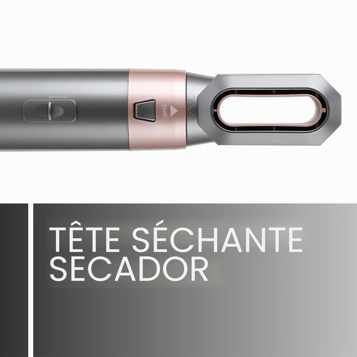Jocca Brosse Chauffante 5 en 1, 800-1000W, Multifonction : Sèche-Cheveux, Lisseur, Boucleur et Volumateur, Cinq Accessoires Interchangeables, Étui Premium Inclus
