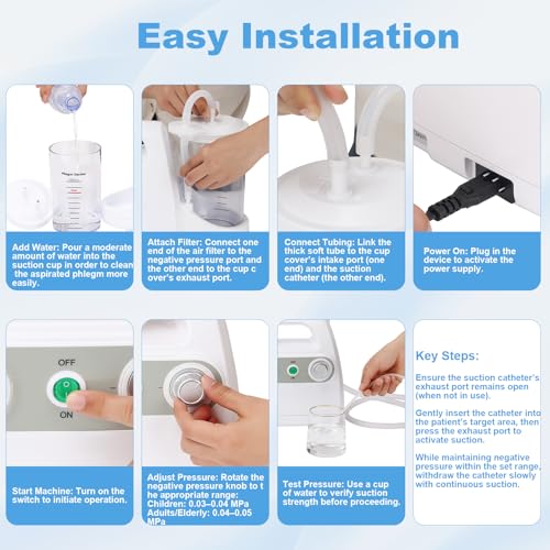Machine d'aspiration portable de table pour le mucus domestique