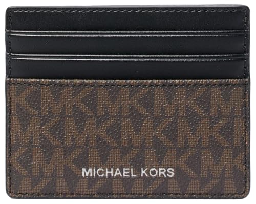 Michael Kors Men's Greyson Tall Card Case, Brown/Black, One Size