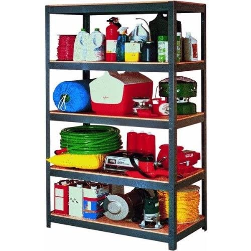 Edsal SR200 Steel Shelving Unit, 5 Adjustable Shelves, 2500 lb