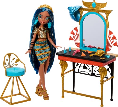 Monster High Self Scare Day Muñeca Cleo De Nile con Set de Juego miniatura 5