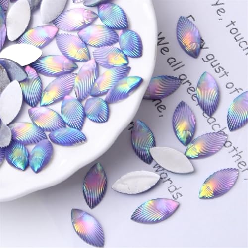 Diamantes de resina 7x15mm ojo de caballo AB para decoraciones de ropa 3