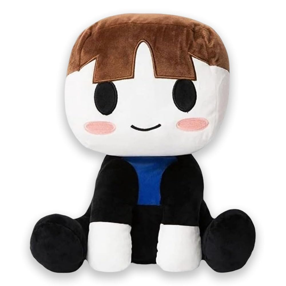 wiztex Bloxx Buddy Plush Toy - 22 cm YouTube Video Stuffed Animal Gift for Children and Fans (Brown)