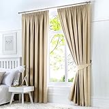 Fusion Cortinas Dijon con Pliegues., Natural, 46x54 (117 x 137 cm)