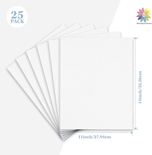 Miniatura 2 de Mat Board Center, paquete de 25 hojas de cartón corrugado de 11 x 14 pulgadas, 18 de pulgada de grosor, insertos de cartón plano para correo,