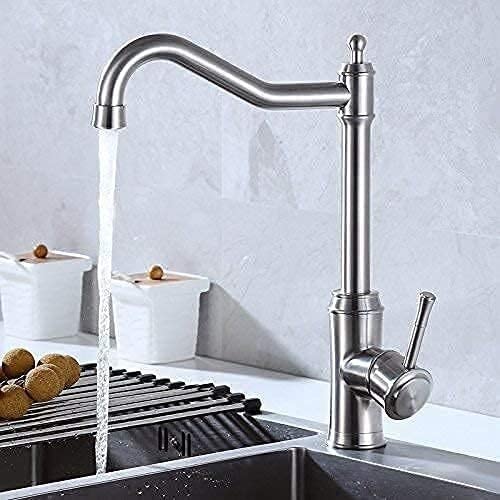 Robinet en Acier Inoxydable 304 mitigeur évier cuisine eau froide et chaude