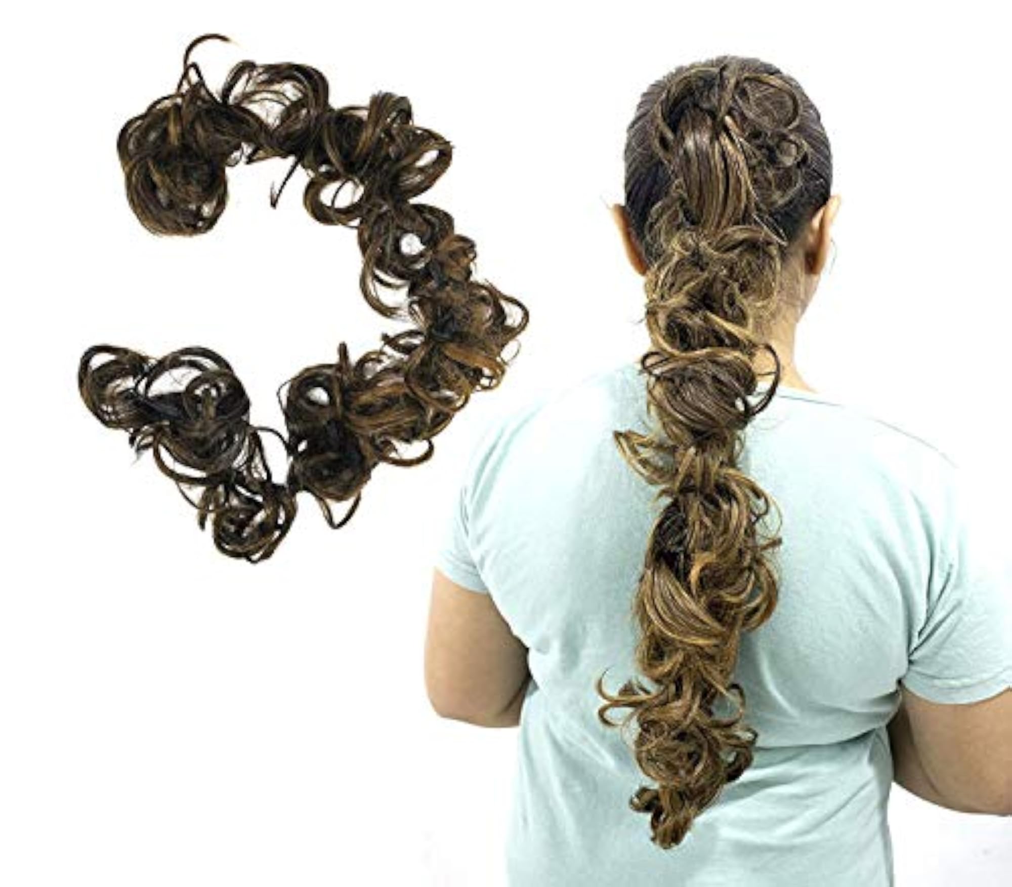 Curly Hair Frill Extension for Ponytail & Juda Bun