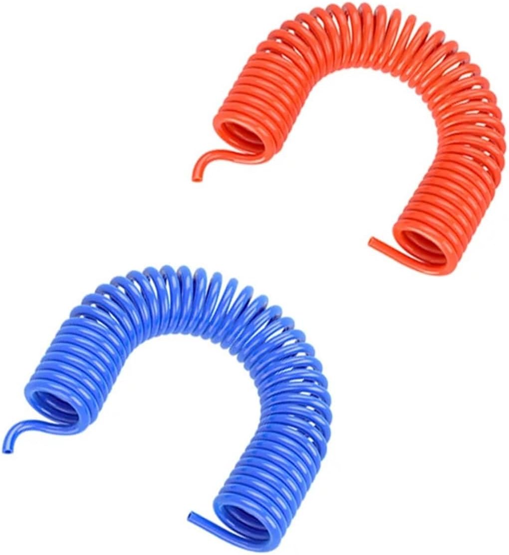 High-pressure PU Spring Air Tube 3/6/9/12/15M Compressor Hose Spiral Pipe Pneumatic Polyurethane Telescopic Tool(White 12x8)