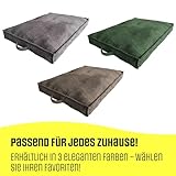 Extrasen Hundebett Hundekissen Cord Große Hunde Waschbar Abriebfest 100 x 70 cm Dunkelbeige XXL
