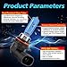 KINGSOFE Fit For Jeep Grand Cherokee 1999-2010 Headlight Bulbs, 9005 High Beam 9006 Low Beam and 9145 Fog light Halogen Bulbs Kit 100W 6000K 300% Brightness High Performance