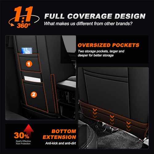 Image of AOMSAZTO Custom Fit Seat Covers for Toyota 4Runner 2025 2026 Full Set Faux Leather Car Seats Cover for 4Runner Accessories Black&Gray(5 Seats Model Only)