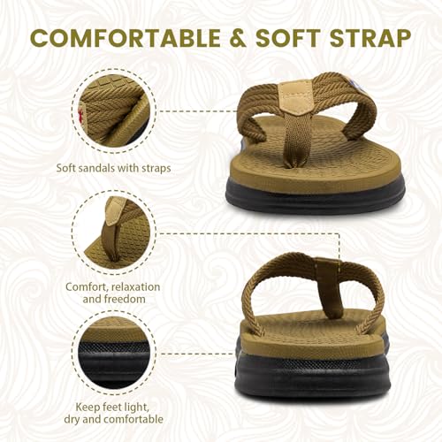 Mens Flip Flops Comfort Beach Thong Sandals Casual Lightweight Waterproof Quick-dry Summer Open Toe Sandals Indoor and Outdoor3