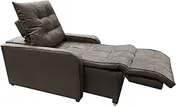 Poltrona Retratil e Reclinavel Com Rodape Regulavel Azera Marrom