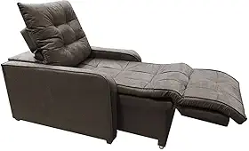 Poltrona Retratil e Reclinavel Com Rodape Regulavel Azera Marrom