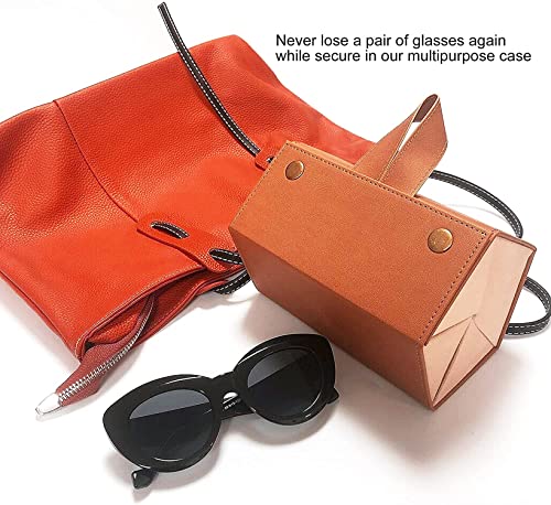 Image of House of Quirk Sunglasses Storage Box, Faux Leather Sunglasses Box