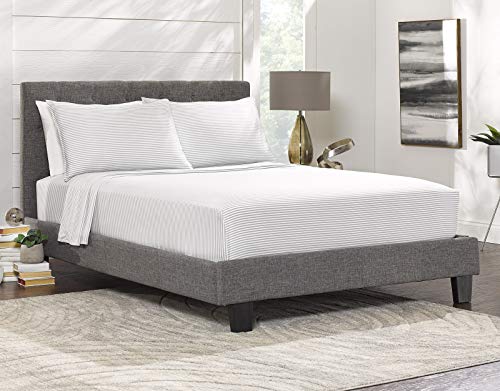 Image of Pure Bamboo Full Sheets, Genuine 100% Organic Viscose Derived from Bamboo Bed Sheet Set, Luxuriously Soft & Cooling, Double Stitching, 2 Year Quality Promise (Full, Stripes)