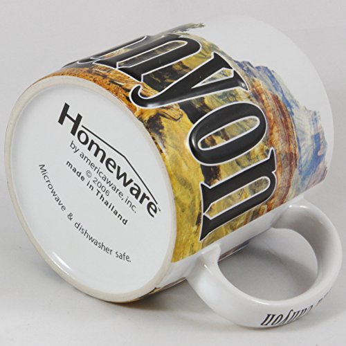 Taza de café Americaware Grand Canyon 18oz cerámica blanca miniatura 5