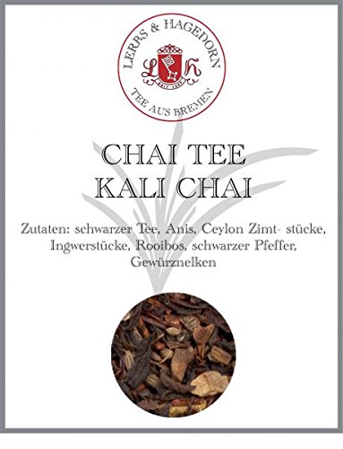 Lerbs & Hagedorn, Chaitee Kali Chai | Herb, Zimtig, Würzig 2kg Ca. (162 Liter) Schwarzer Tee, Zimtstücke, Anissamen, Rooibos,