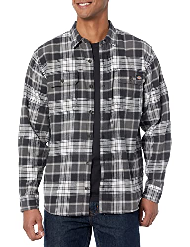 Dickies Herren Flex Langärmliges Flanellhemd Hemd mit Button-Down-Kragen,...