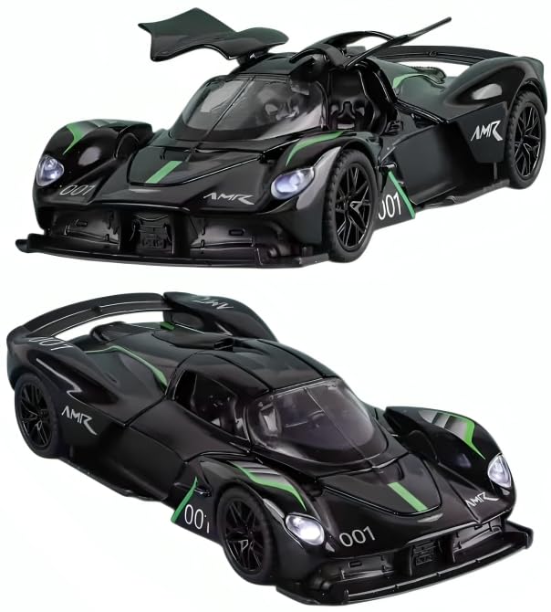 Image of Sky Tech Aston Martin Valkyrie AMR 001 Toy Car 1:32 Exclusive Alloy Metal Pull Back Die-cast Car Diecast Metal Pullback Toy car with Openable Doors & Light, Music Toys for Kids【Colors as Per Stock】
