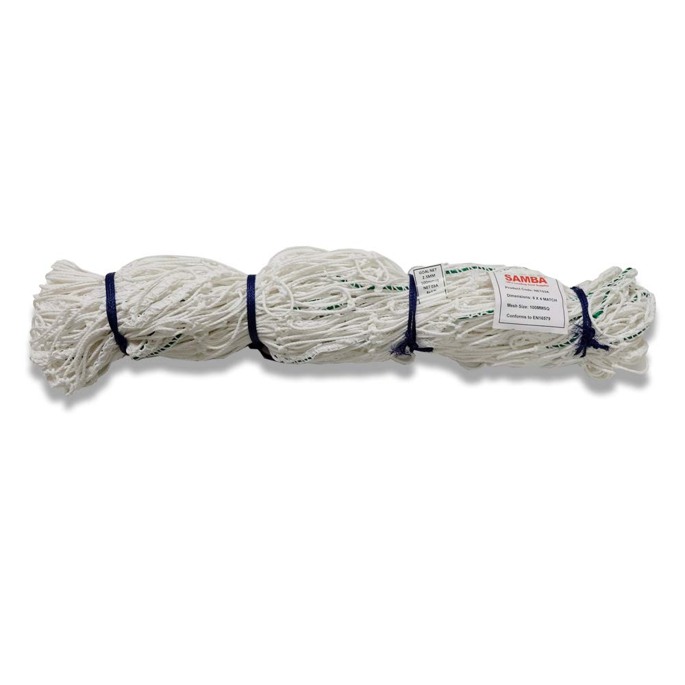 8ft x 4ft Match Football Goal Net – Heavy-Duty Replacement Net for Samba Match Goals – Includes 40 Clips – Weather-Resistant & Easy to Install