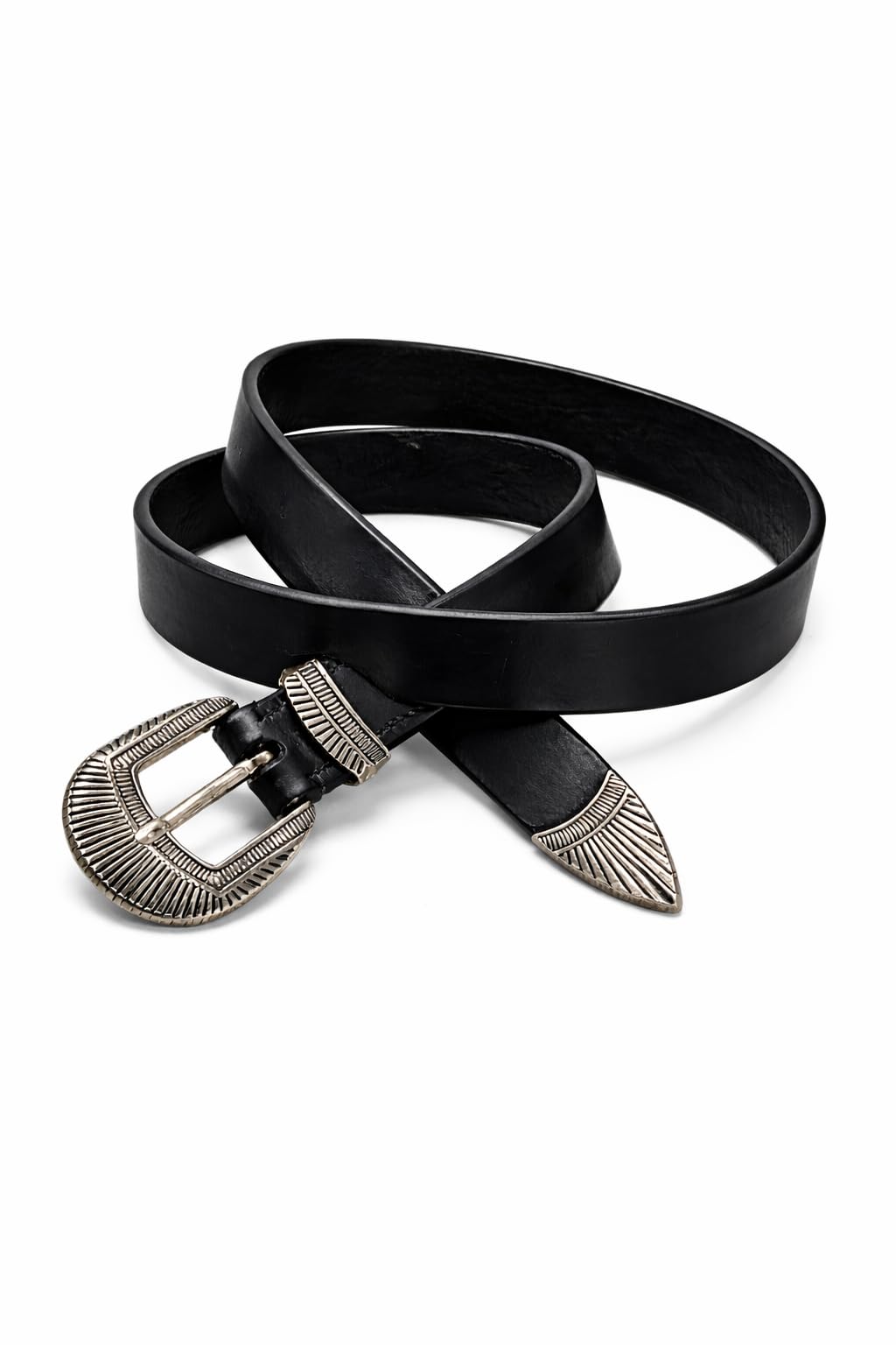Men’s Premium Black/Brown Leather Belt with Engraved Metal Buckle | Stylish Formal & Casual Belt for Jeans & Trousers-image-25