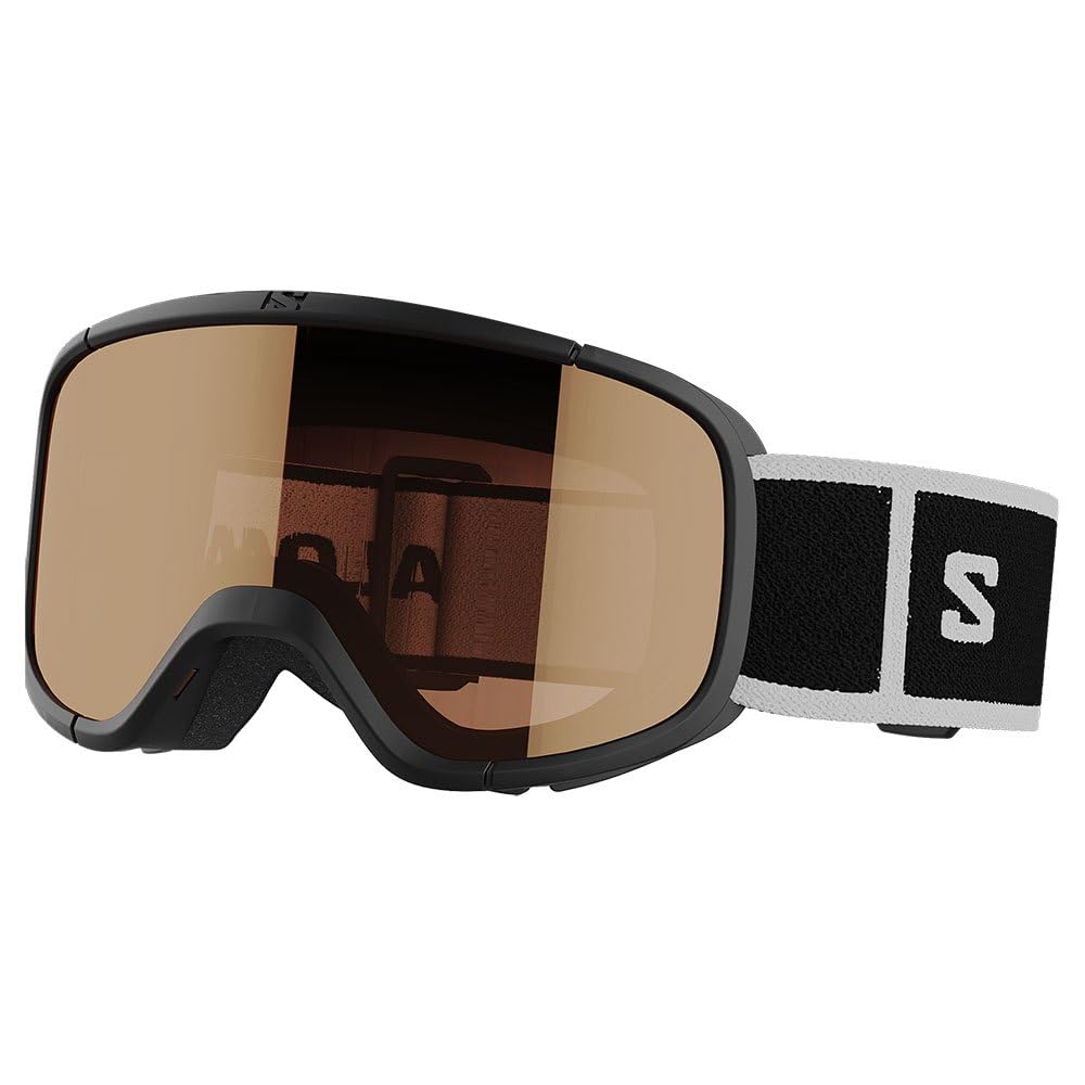 Salomon Lumi Access Masque de Ski Unisexe pour Enfant, Champ de Vision Élargi, Idéal pour le Ski et le Snowboard, Noir, Taille Unique