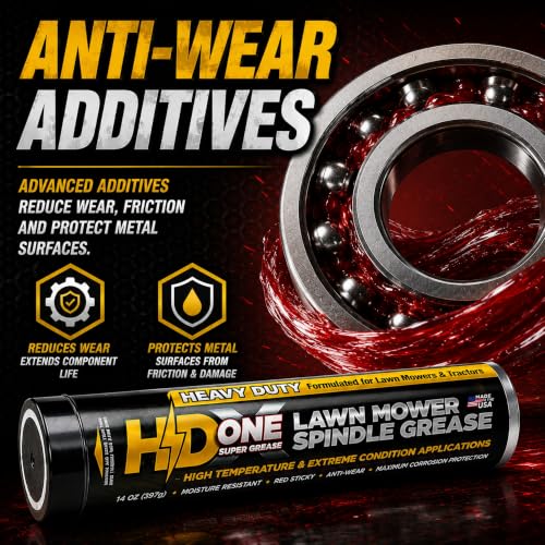Image of HD Switch 2 Pk High Temperature Bearing Grease Designed for Tractor Lawn Mower Spindles Wheels &more for Toro Exmark Husqvarna Cub Cadet Scag Bad Boy Hustler Snapper Ferris Kubota Craftsman John Deere