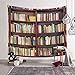 JJZ Klasyczna półka na książki z książkami gobelin wisząca zasłona ścienna dekoracja sypialni dekoracja domu salonu 70 x 90 cali (180 x 230 cm)