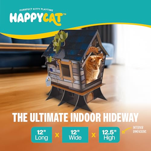 Casita Rascador Torre para Gatos de Cartón Natural miniatura 6
