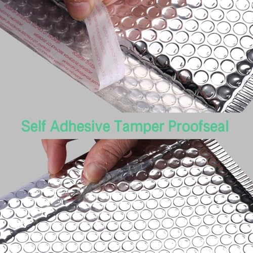 Image of Thermal Bubble Mailer 13.75 x 10.5 Inch, Pack of 10 Cool Bubble Mailers,Insulated Mailers for Cold Shipping, Waterproof Foil Mailing Envelopes,Insulated Shipping Bags for Food,Perishables