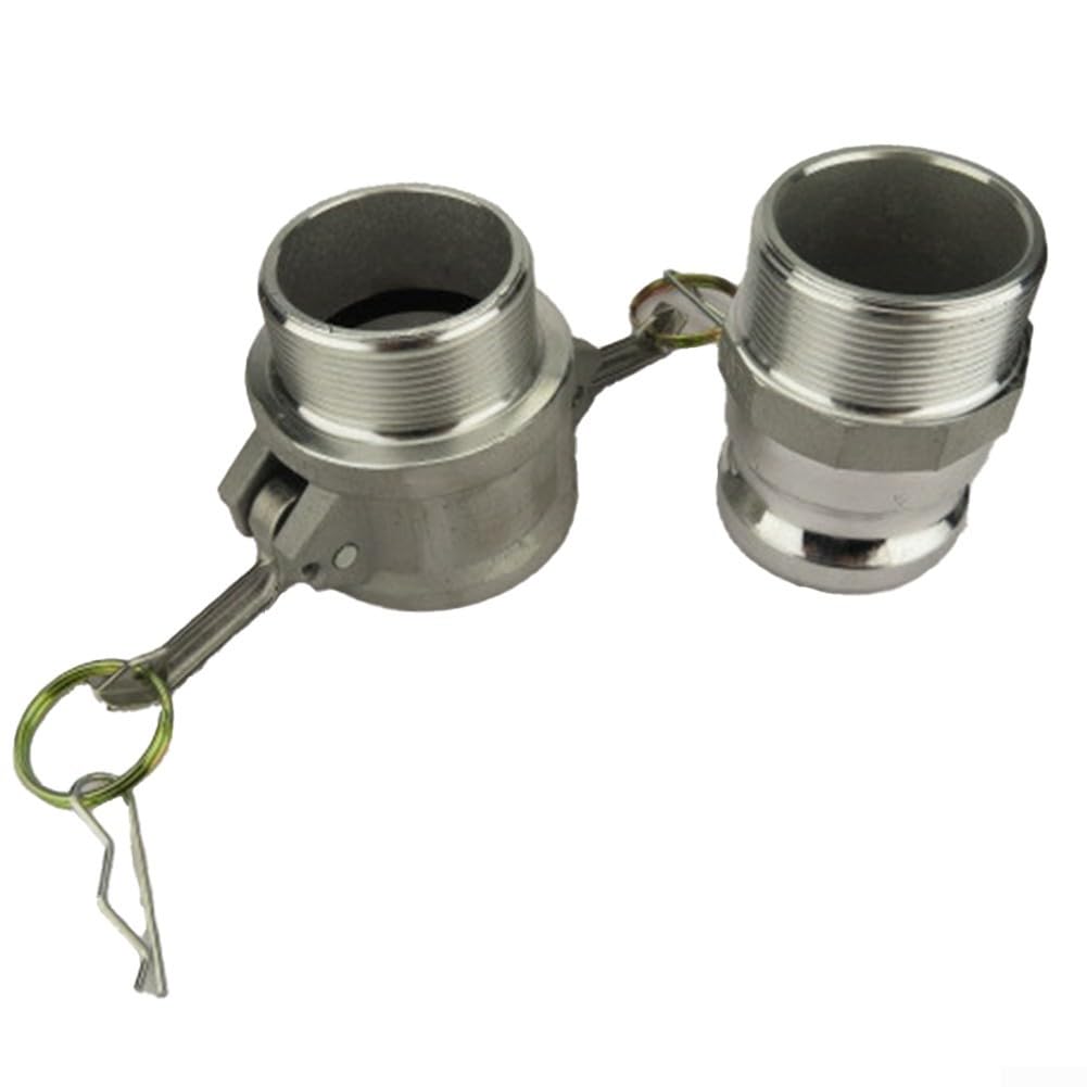Buse de tuyau d'incendie de 5,1 cm avec 2 raccords de verrouillage à came en aluminium, pulvérisation d'eau efficace, connexion rapide pour équipement de lutte contre les incendies