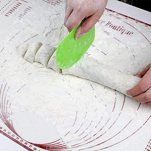 image for Ortarco Dough Scraper Flexible Bowl Bench Scraper Plastic Dough Cutter