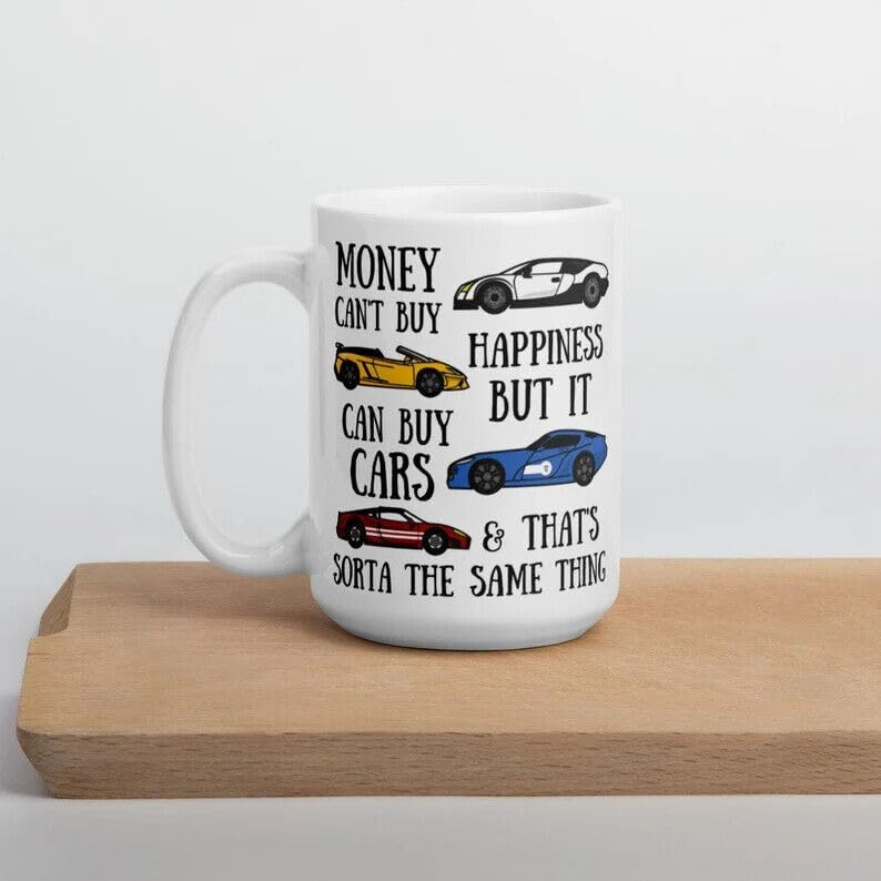 Sponsored Ad - Car Lover Gift Mug - Funny Coffee and Tea Ceramic Mug for Car Enthusiast - 320 ML Capacity - 2467