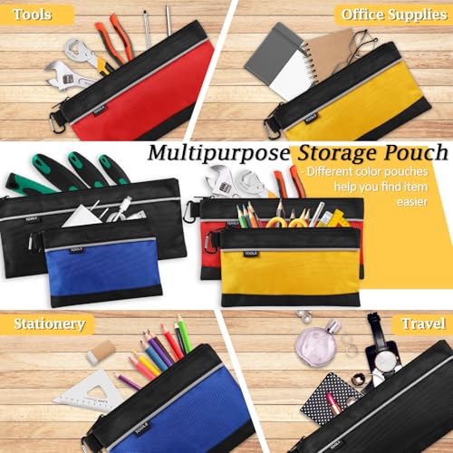 Coidea 4 Pack Tool Pouch, Small Tool Bag With Zipper, 1680D Oxford Waterproof Multipurpose Tool Pouches With Carabiner For Men Tools thumb #4