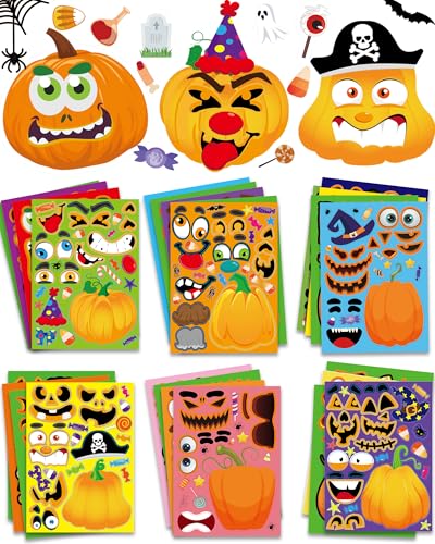 ACCUEILL Halloween Pumpkin Stickers for Kids...