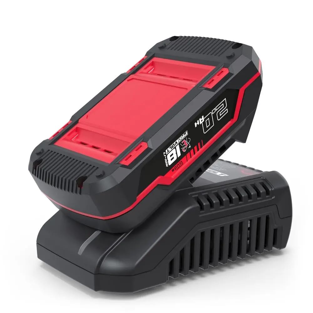 Güde Kit de Cargador y batería LGAP 18-3020 P (18 V Li-Ion, 2 Ah y Cargador rápido de 3 A, Potencia de la batería de 36 WH, Goma Antideslizante, indicador de Capacidad, Apto para Todos los artículos