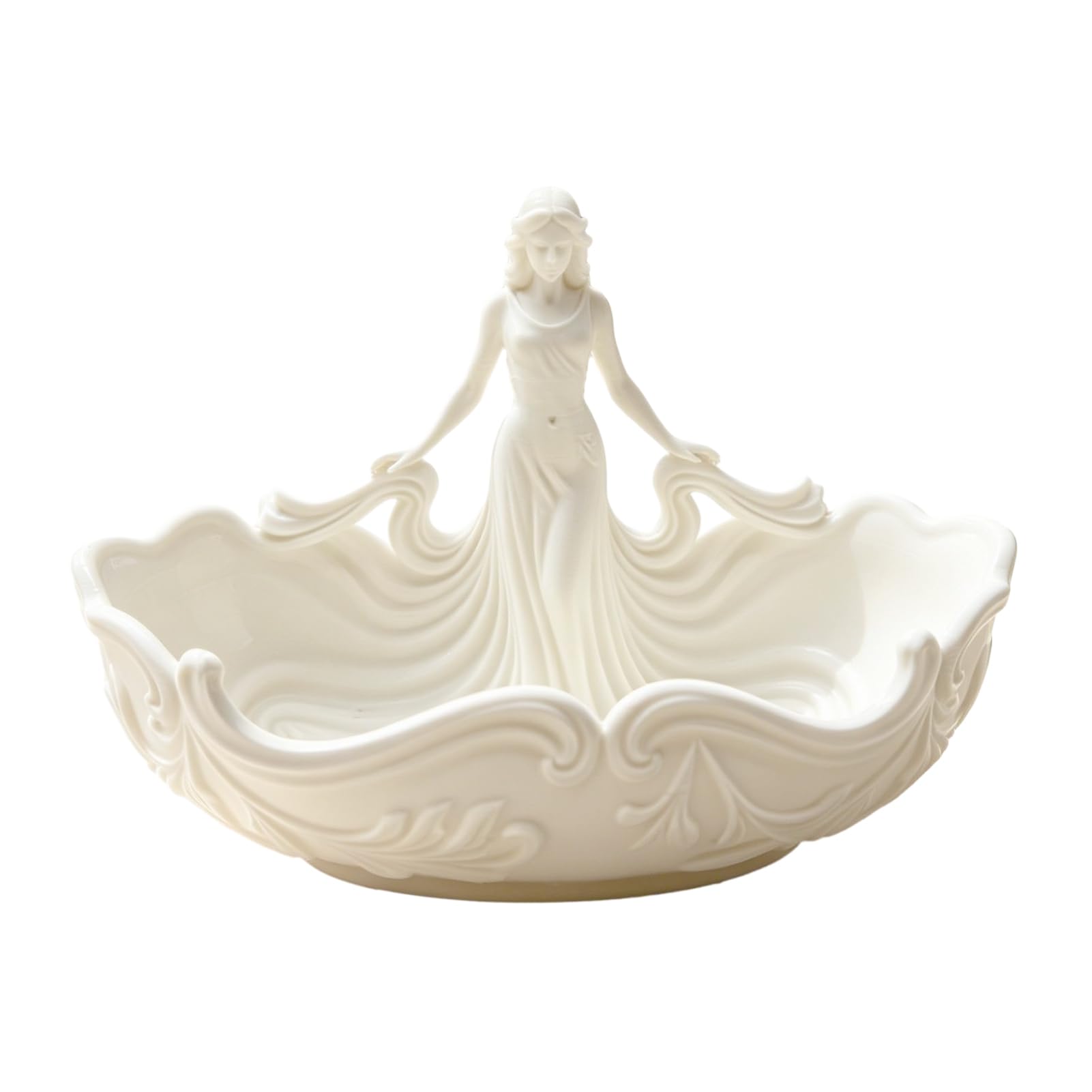 Glifora Jewelry Tray - Decorative Trinket Dish, Desktop Jewelry Organiser, Female Figure Storage Tray for Rings, Earrings, Necklaces, Hairpins and Makeup Brushes