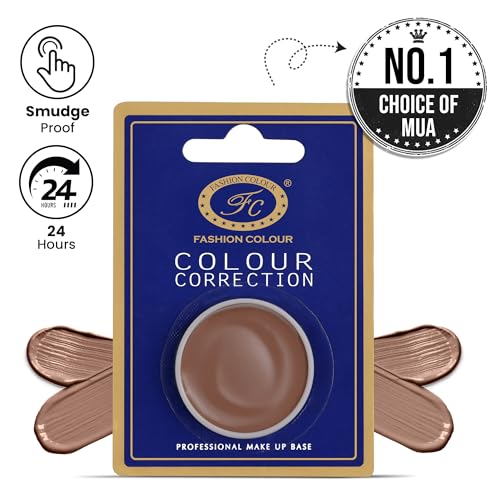 Image of FASHION COLOUR Colour Correction Professional Makeup Base | Full coverage Concealer | Face Makeup | Corrector For Under Eye Dark Circles, Acne & Blemishes | Matte Finish | 3g | FS27