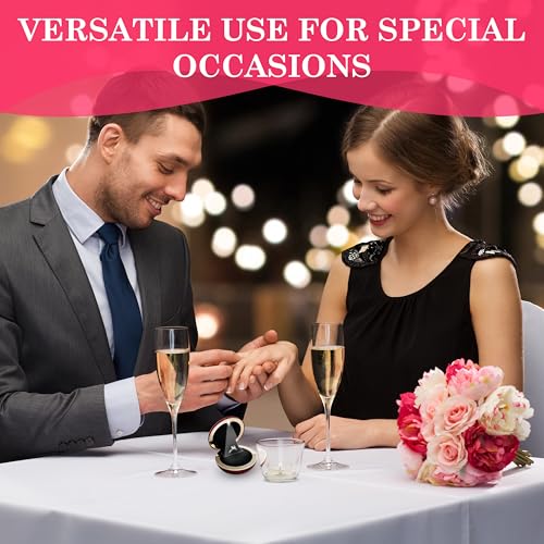 Boîte à bagues fine LED rouge luxe pour une demande en mariage d'exception