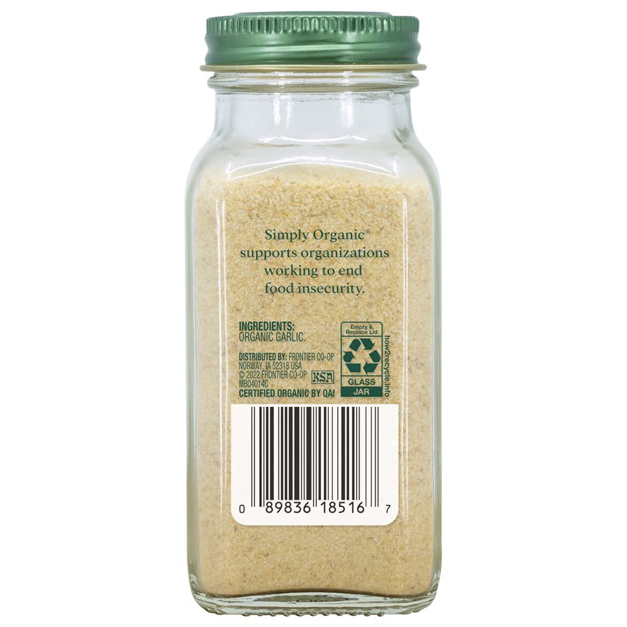 Simply Organic Garlic Salt, Certified Organic | 4.7 oz | Pack of 12