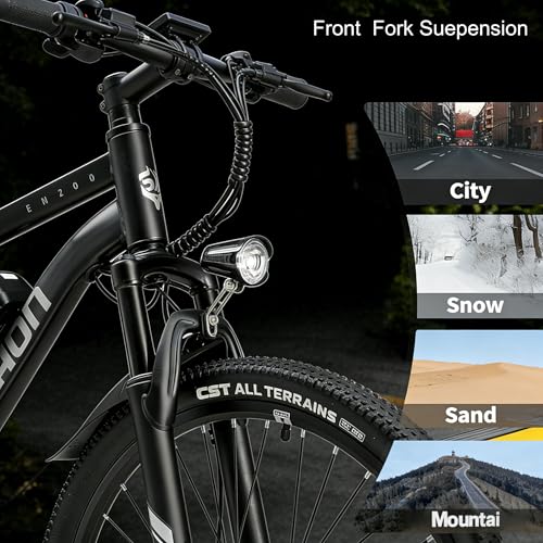 SINOHON 26″ Electric Bike for Adults, 1000W Peak Motor
