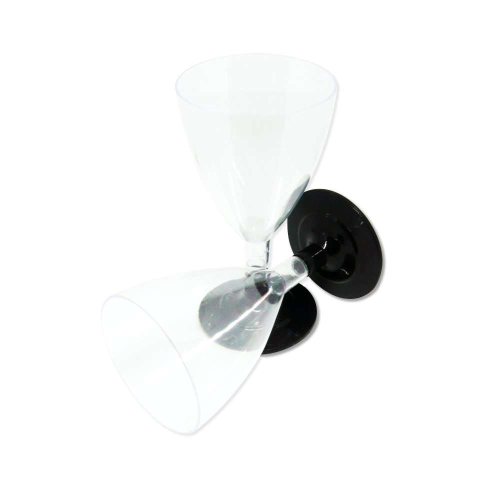 PZ 100 CALICE VINO BASE NERA BLACK BICCHIERI PROSECCO CC 180 TRASPARENTI CHAMPAGNE HAPPY HOUR APERITIVO APERICENA PLP USA E GETTA