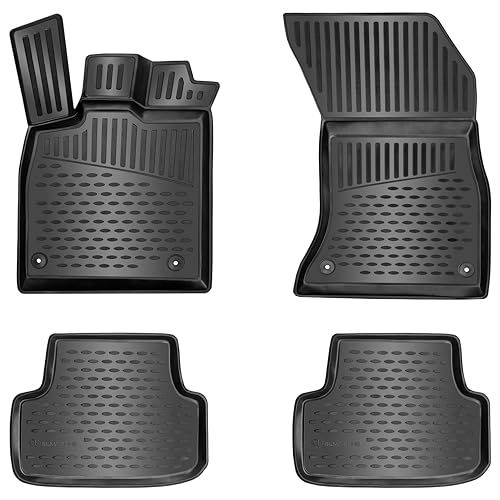 Tappetini auto su misura Compatibile per Opel Meriva B 2010/17 - Nero - 1° e 2° Fila WeatherTech FloorLiner