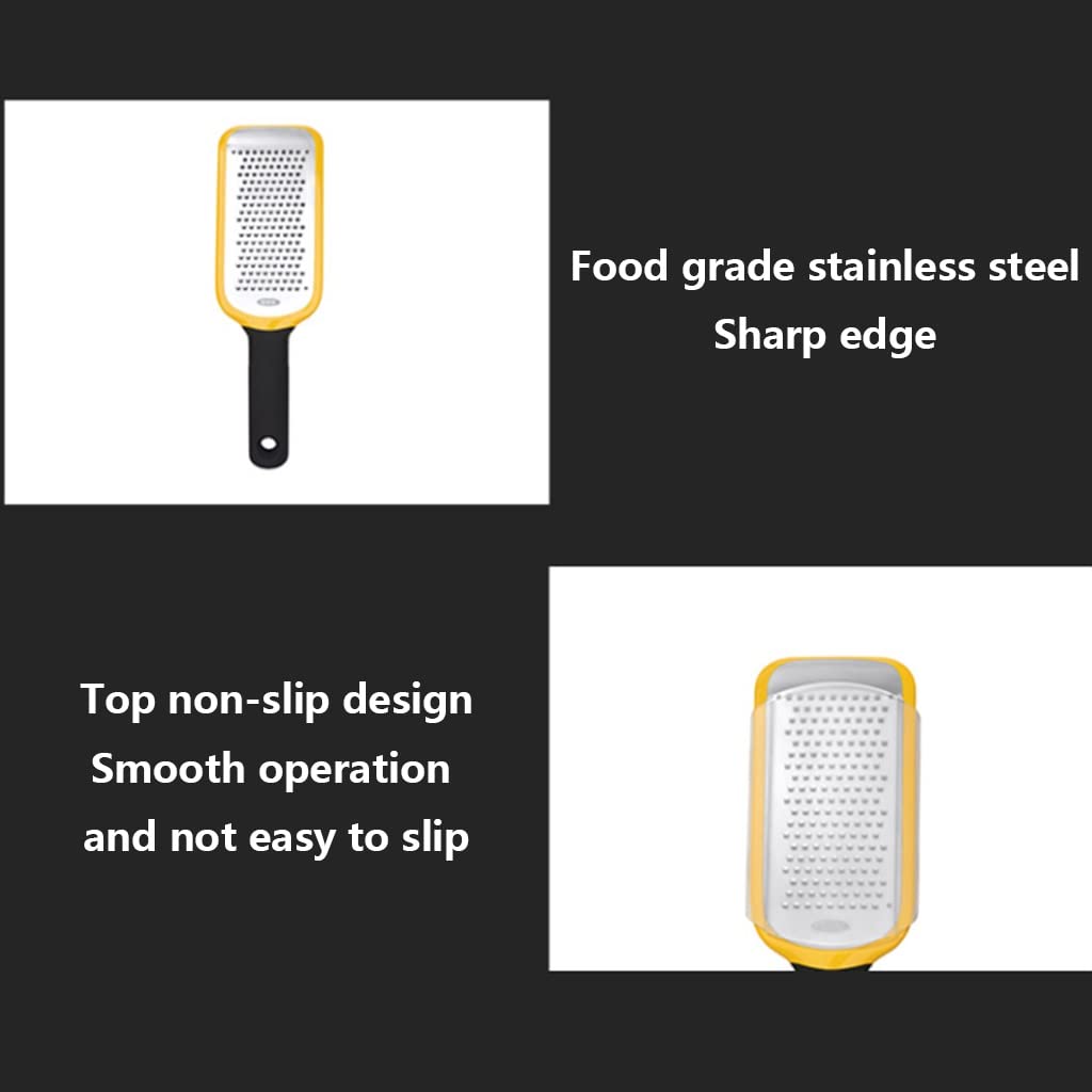 Käsereibe Käse-Reibe-Zitronen-Zest-Schokolade Edelstahl Handheld Fast Rater einfache Bedienung Backutensilien Home Kochwerkzeuge Schredder (Color : Yellow)