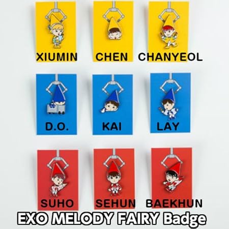 Amazon Exo Melody Fairy Badge メンバー別選択 Sum 公式グッズ Exo 音楽妖精 タイプ Sehun アイドル 芸能人グッズ 通販