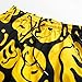 Mens Swim Trunks Quick Dry Swim Shorts Funny Swimwear Bathing Suits Fashion Sport Casual Shorts (US, Alpha, Medium, Regular, Regular, Yellow face)