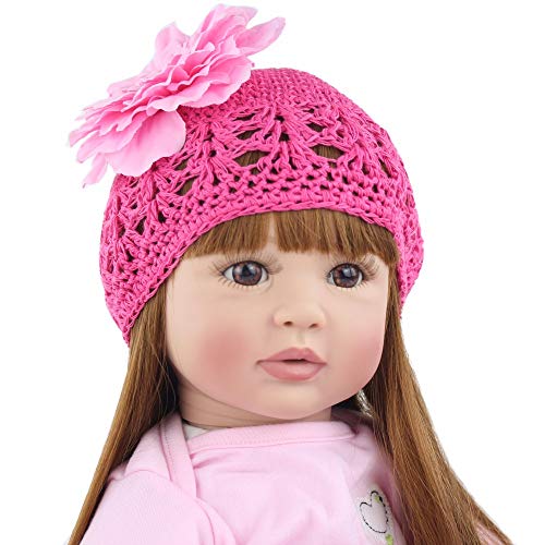 Muñeca Reborn Bebé de Silicona 60 cm con Ropa y Chupete miniatura 6