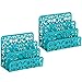 EasyPAG Hollow Flower Metal Desktop 3 Upright Letter Sorter,2 Pack, Dark Teal